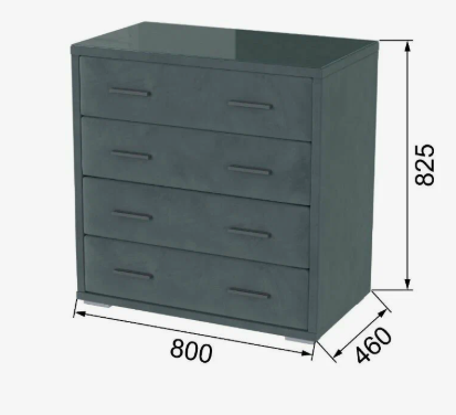 Интерьерный комод серый