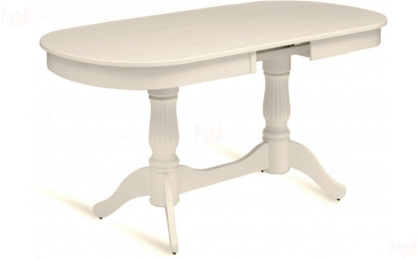 Стол Чарли раздвижной массив бука 120 (160)*80 Белая эмаль