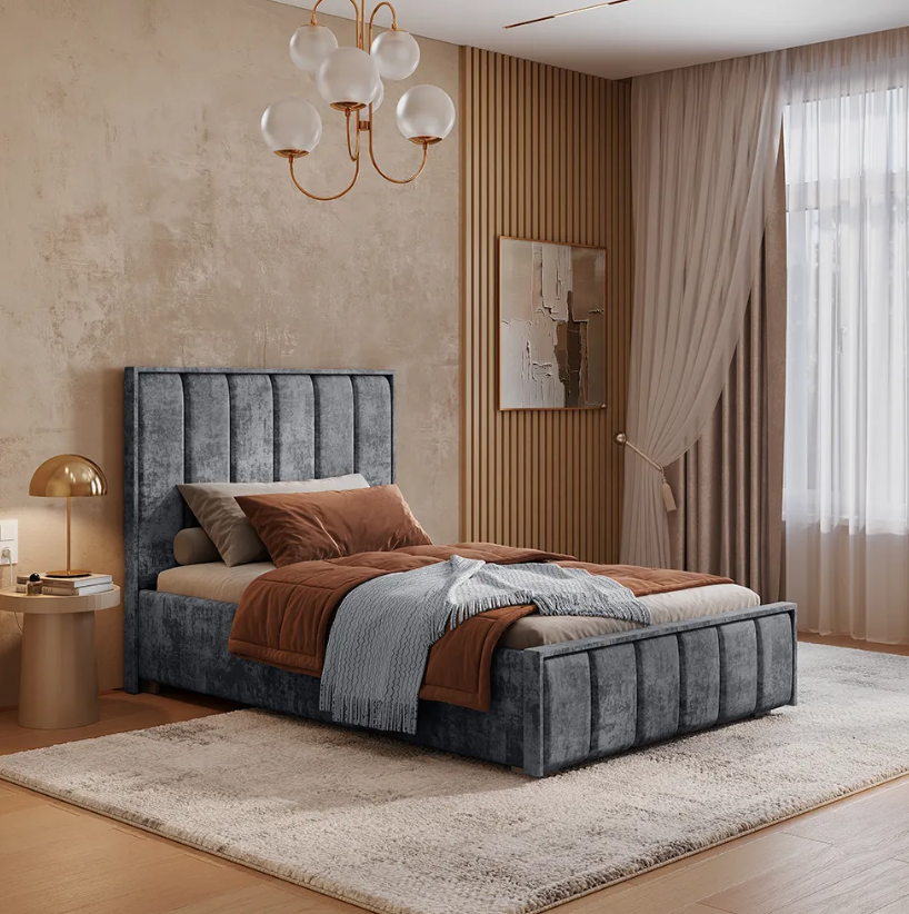 Кровать 1,2 м  "Мирабель" КР-06 Грифельный