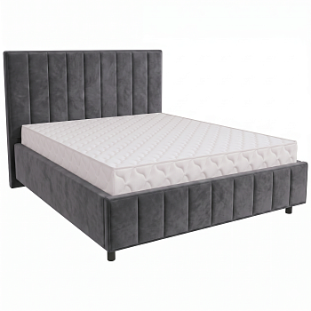 Кровать Кордова-3 1,4*2,0 с П.М. Тк. SELFIE grey 2 кат  Апогей