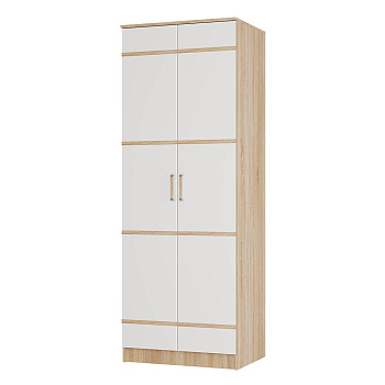 "Сакура" шкаф пл.бельев. 2-х ств. (дуб сонома/белый (без зеркала))
