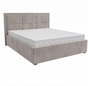 Кровать Квадро-1 1,6*2,0 с П.М. Тк.Дива VL-2502-14 серебристо-серый 1 кат Апогей