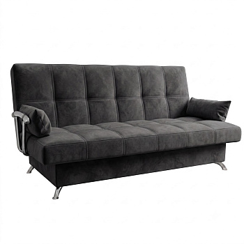 Диван Финка ДК с хром.бок. прямой Тк.Cosmo Graphite 3 кат Апогей