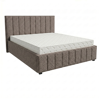 Кровать Кордова-1 1,6*2,0 с П.М. Тк. Vinuela 04 Stone UNIQ 7 кат  Апогей