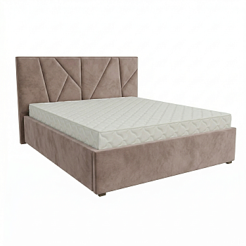 Кровать Рица-1 1,8*2,0 с П.М. Тк. Sensey Humus кофейный 3 кат  Апогей