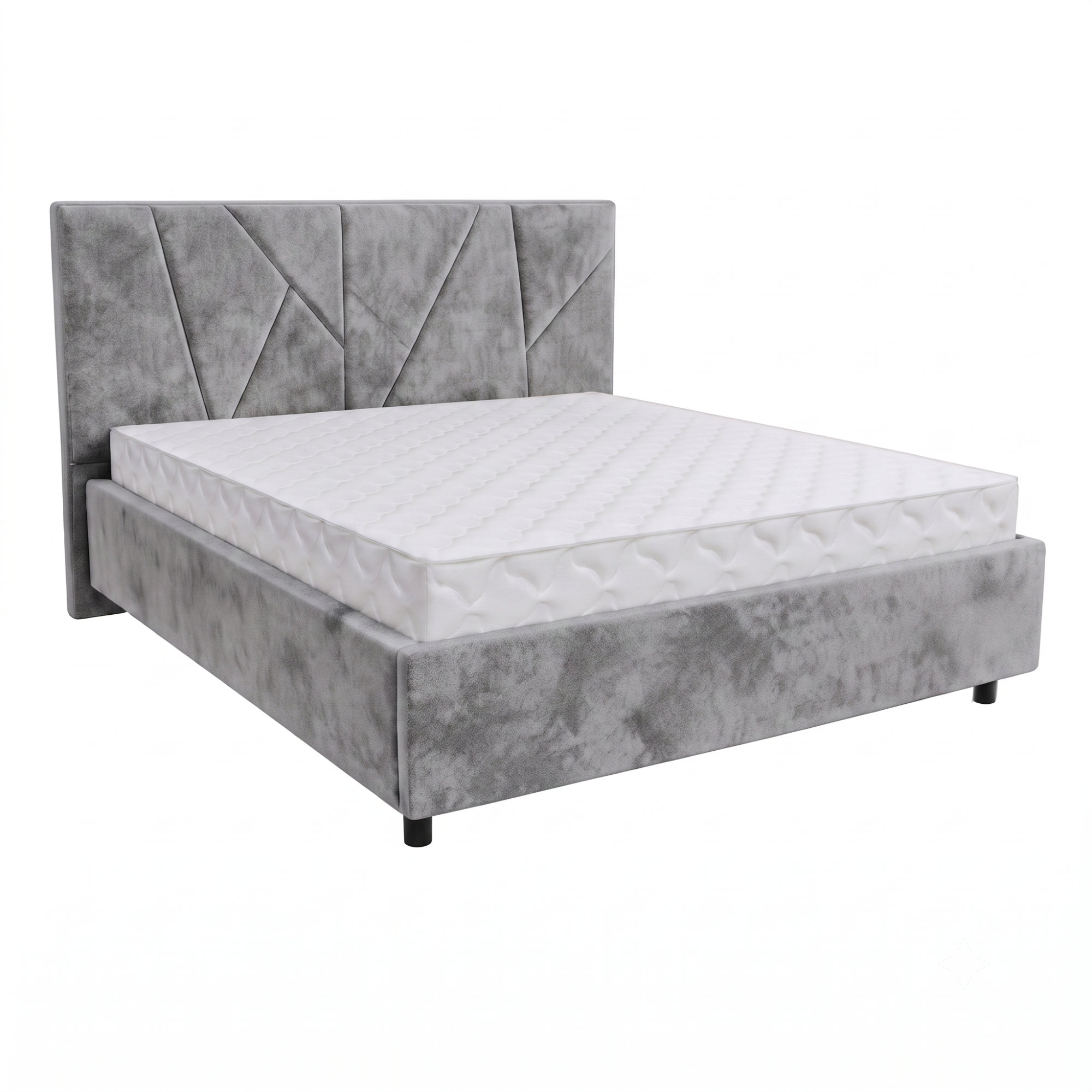 Кровать Рица-3 1,6*2,0 с П.М. Тк.Cosmo grey 3 кат  Апогей