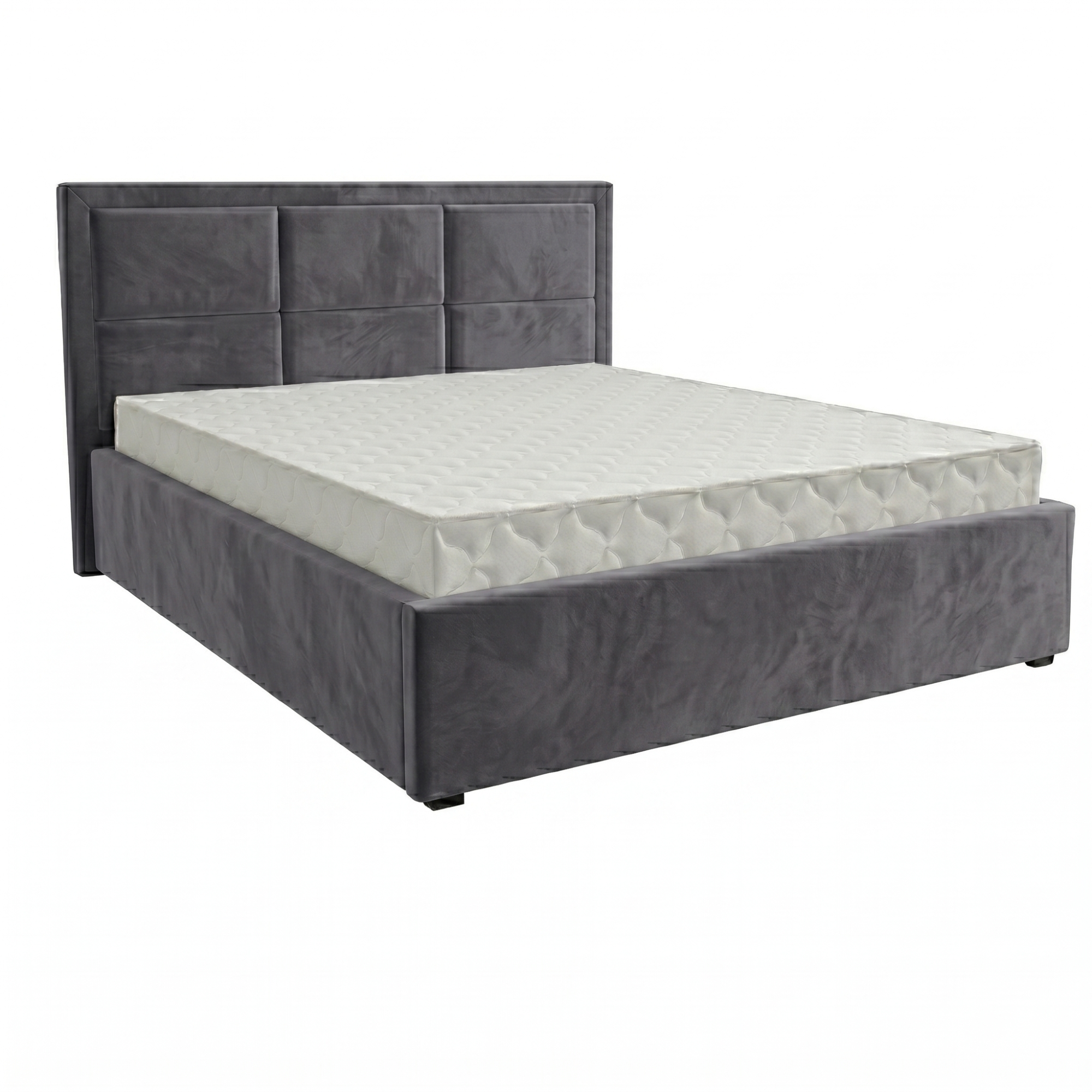 Кровать Квадро-1 1,4*2,0 с П.М. Тк.Дива VL-2502-12 графитовый 1 кат Апогей