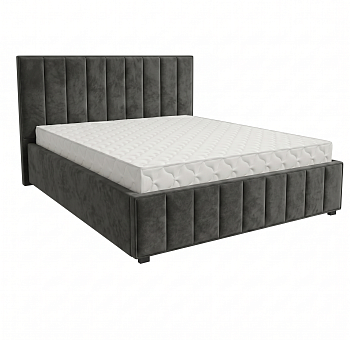 Кровать Кордова-1 1,6*2,0 с П.М. Тк. Ultra grafit 1 кат Апогей